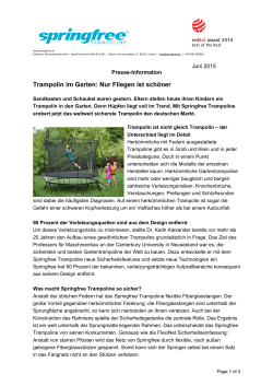 Trampolin im Garten: Nur Fliegen ist schöner