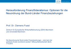 Präsentation Prof. Dr. Clemens Fuest