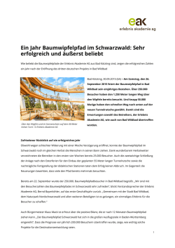 Ein Jahr Baumwipfelpfad im Schwarzwald