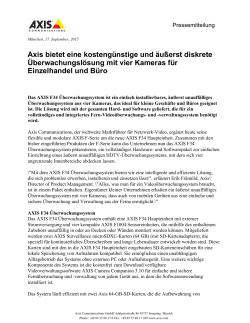 Axis bietet eine kostengünstige und äußerst diskrete