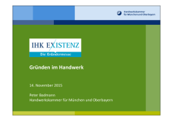 Gr&uuml;nden im Handwerk - IHK M&uuml;nchen und Oberbayern