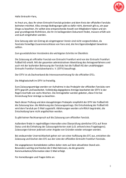 Richtlinien zur Gr&uuml;ndung eines Eintracht Frankfurt Fanclubs