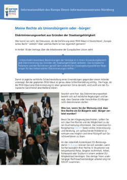 Diskriminierungsverbot aus Gr&uuml;nden der