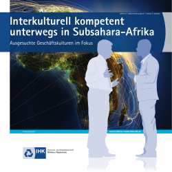 Interkulturell kompetent unterwegs in Subsahara