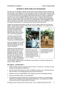 Informationsblatt Kinderarbeit in Afrika [PDF 37kb]