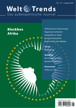 WeltTrends 111, Blackbox Afrika, Editorial, Inhaltsvrezeichnis