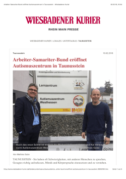 Arbeiter-Samariter-Bund eröffnet Autismuszentrum in Taunusstein