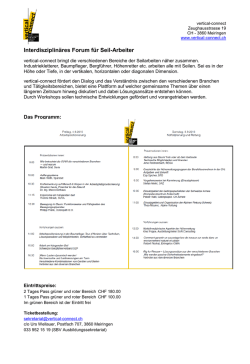 Interdisziplin&auml;res Forum f&uuml;r Seil-Arbeiter