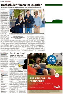 Hochschüler filmen im Quartier