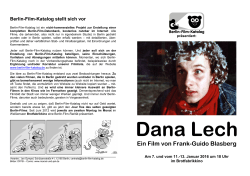 Berlin-Film-Katalog Flyer Dana Lech