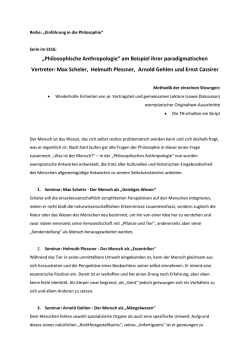 Programm der Reihe