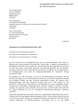 Brief der FWF-Referent/innen