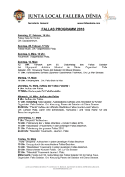 Fallas programm 2016