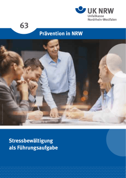 Stressbewältigung als Führungsaufgabe Prävention in NRW