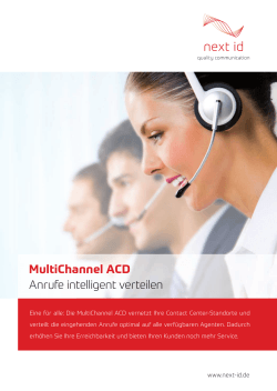 MultiChannel ACD Anrufe intelligent verteilen