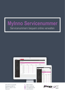 MyInno Servicenummer Broschüre