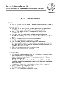 EurAka L3 Normenausschuss - Die Europa Hochschule EurAka CH