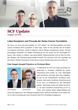 Ausgabe Juni 2015 - Swiss Cancer Foundation