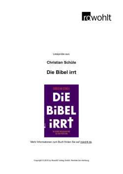 Die Bibel irrt