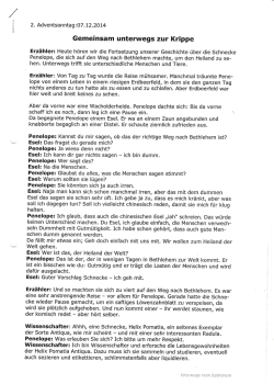 Gemeinsam unterwegs zur Krippe