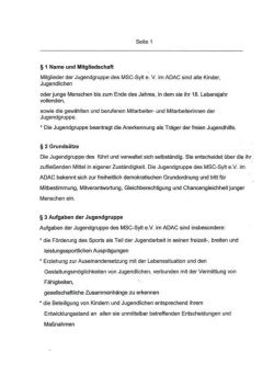 Satzung Jugendgruppe