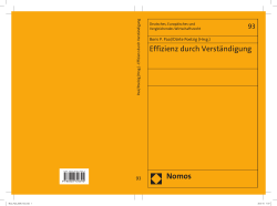 Effizienz durch Verst&auml;ndigung