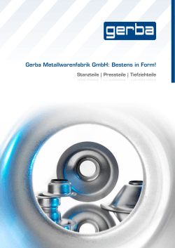 Gerba Metallwarenfabrik GmbH: Bestens in Form!