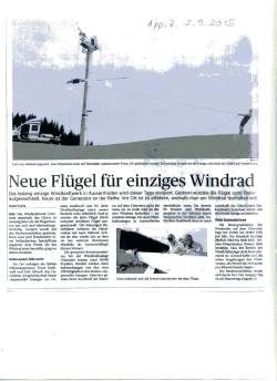 Neue Flüge] für einziges Windrad