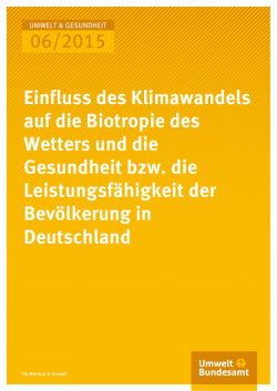 Einfluss des Klimawandels auf die Biotropie des Wetters und die