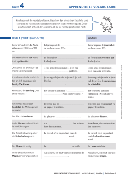 DownloadArbeitsbl&auml;tter zur Vokabelliste Unit&eacute; 4