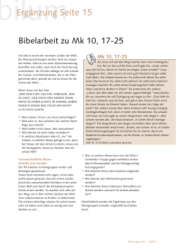 Zusatz: Bibelarbeit zu Mk 10, 17-25