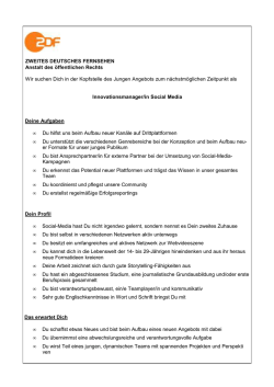 Innovationsmanager/in Social Media