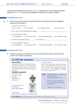 DownloadArbeitsbl&auml;tter zu Bilan des comp&eacute;tences 1