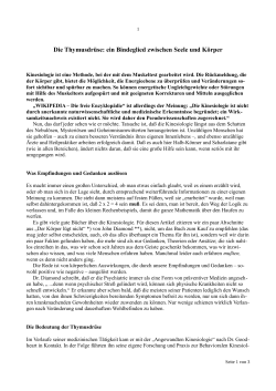 Die Thymusdr&uuml;se: ein Bindeglied zwischen