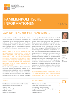 Familienpolitische Information Nr. 1/2016