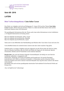 Latein - Bundeswettbewerb Fremdsprachen