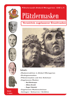 2010 Plätzlermasken und ihre Schnitzer