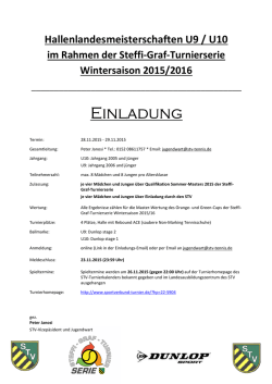 Hallenlandesmeisterschaften U9 / U10 im Rahmen der Steffi