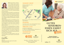 Gutes Seniorenessen zahlt sich aus