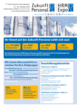 Ihr Stand auf der Zukunft Personal zahlt sich aus