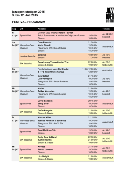 jazzopen stuttgart 2015 3. bis 12. Juli 2015 FESTIVAL
