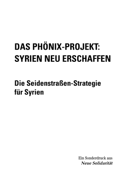 Das Phönix-Projekt: syrien neu erschaffen