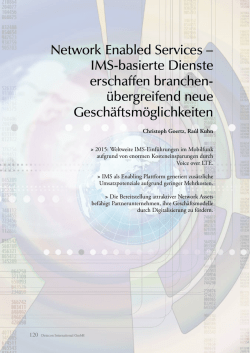 Network Enabled Services – IMS-basierte Dienste erschaffen