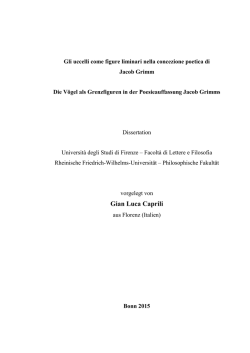Gli uccelli come figure liminari nella concezione
