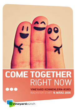 COME TOGETHER RIGHT NOW