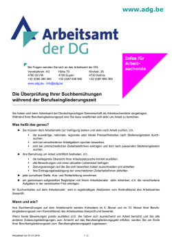 Die &Uuml;berpr&uuml;fung Ihrer Suchbem&uuml;hungen