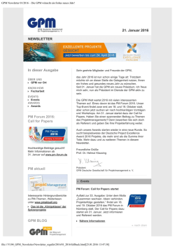 GPM Newsletter 01/2016 &ndash; Die GPM w&uuml;nscht ein frohes neues Jahr!