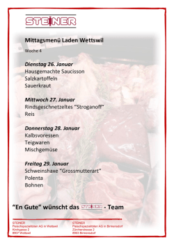 “En Gute“ wünscht das - Team