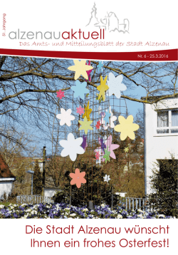 Die Stadt Alzenau w&uuml;nscht Ihnen ein frohes Osterfest!
