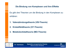 1. Valenzbindungstheorie (VB-Theorie) 2